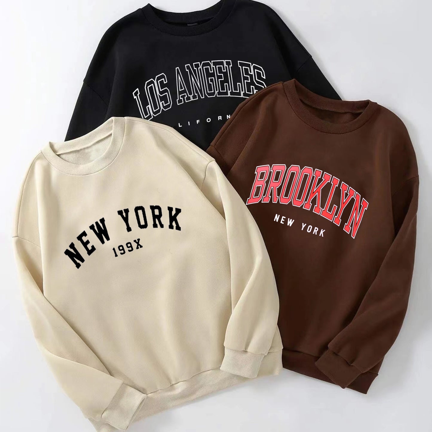 3-Pack Graphic Crewneck Sweatshirts