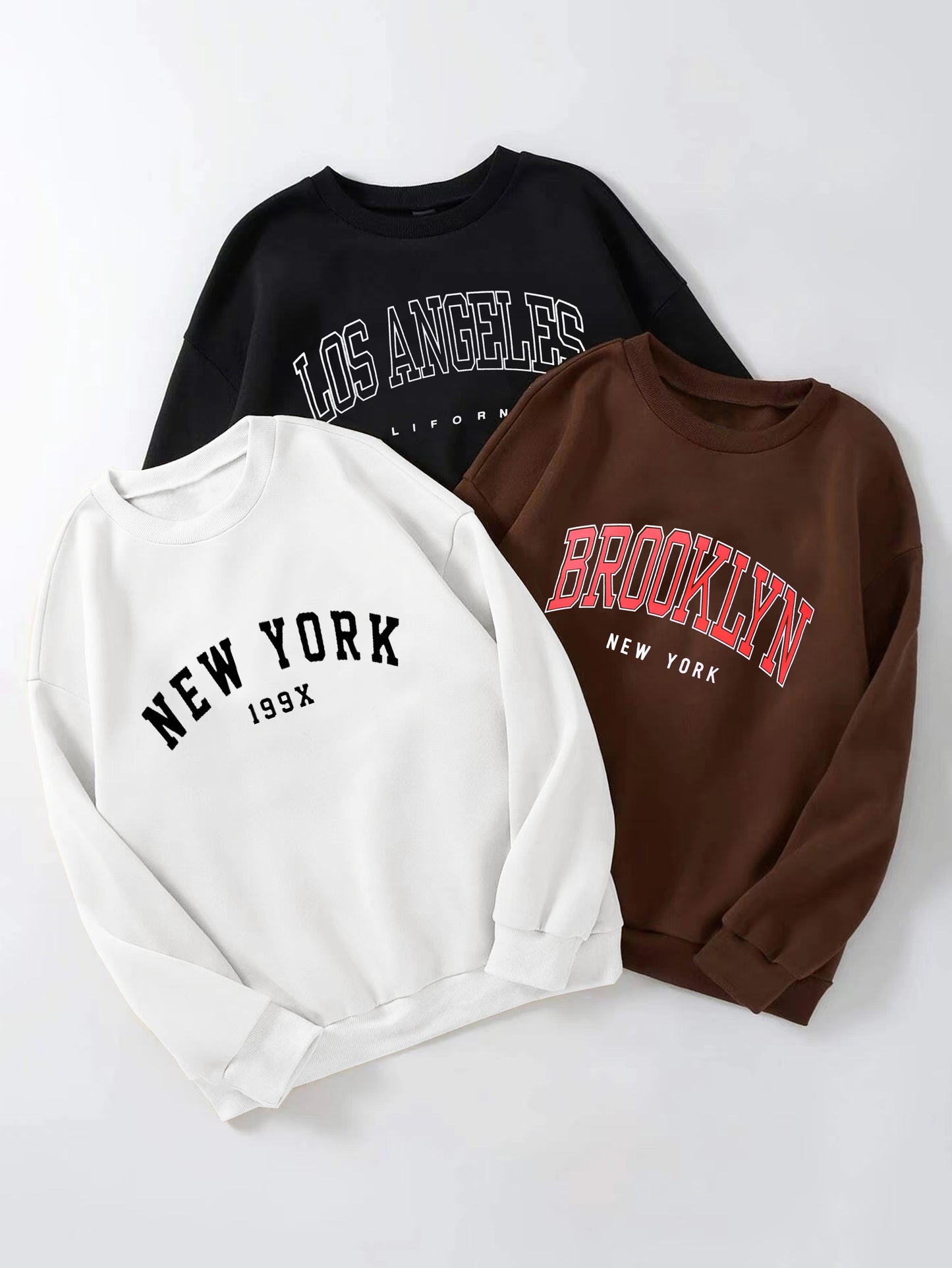 3-Pack Graphic Crewneck Sweatshirts