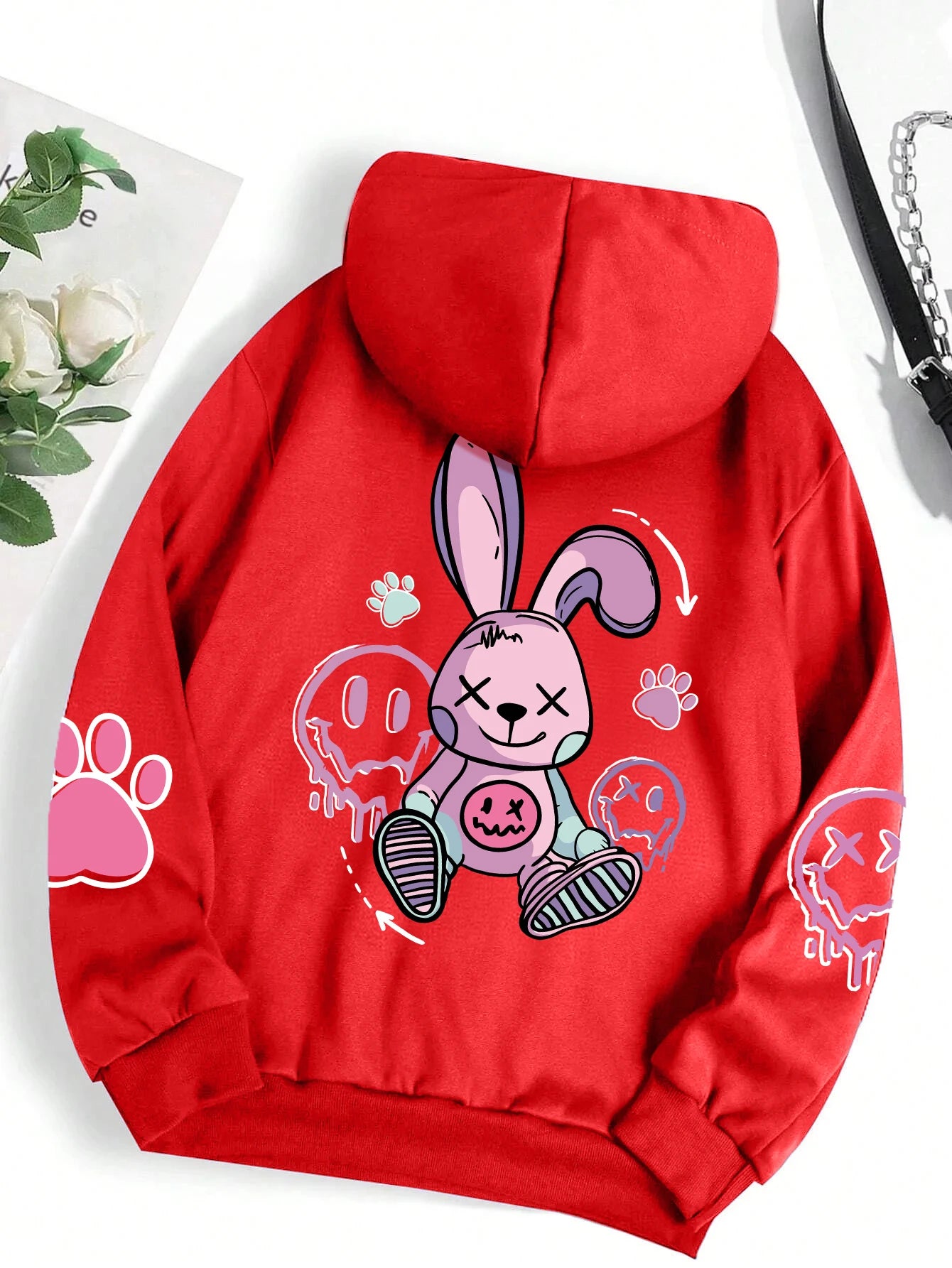 Oversized Hip Hop Print Hoodie