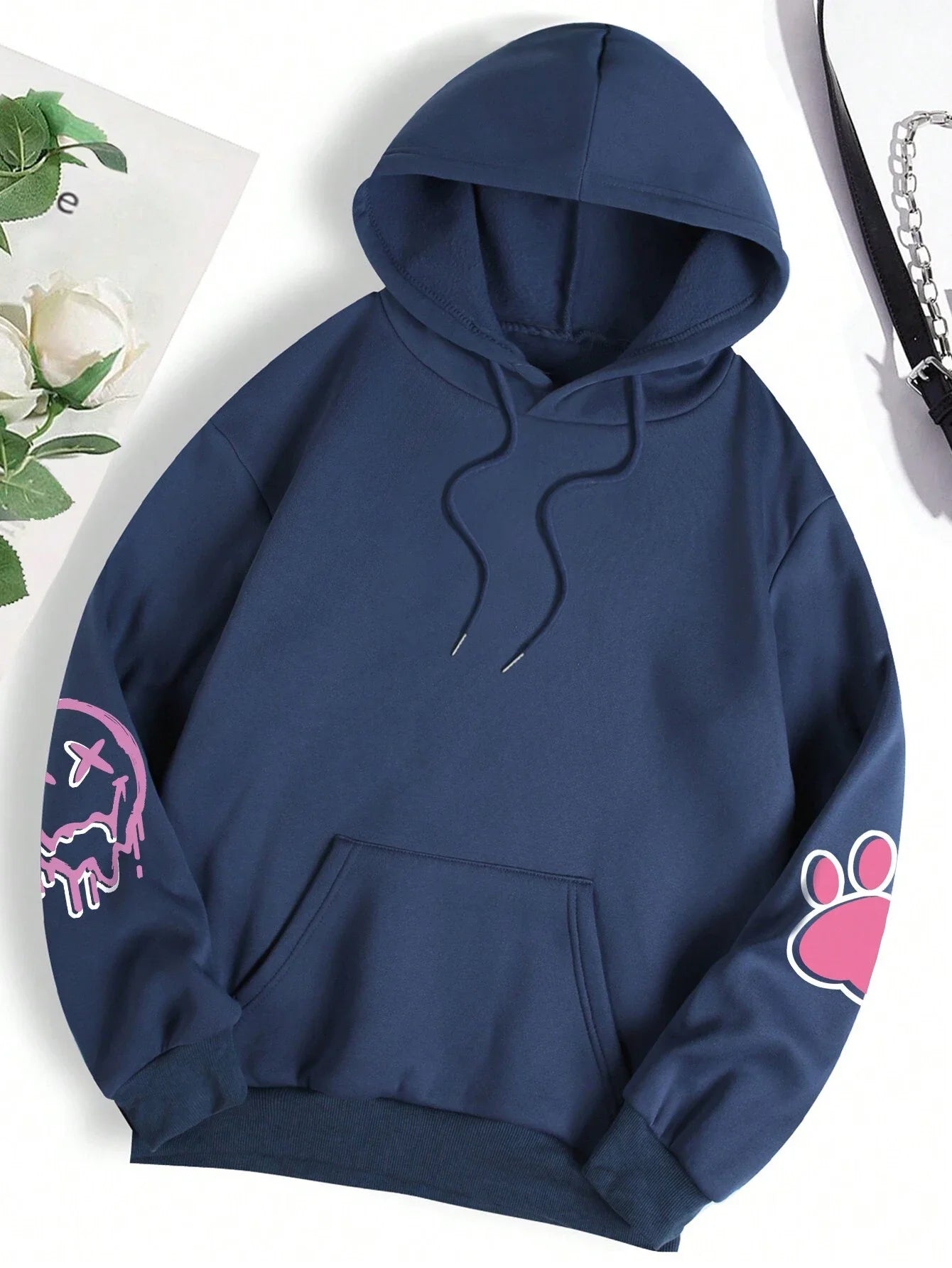 Oversized Hip Hop Print Hoodie