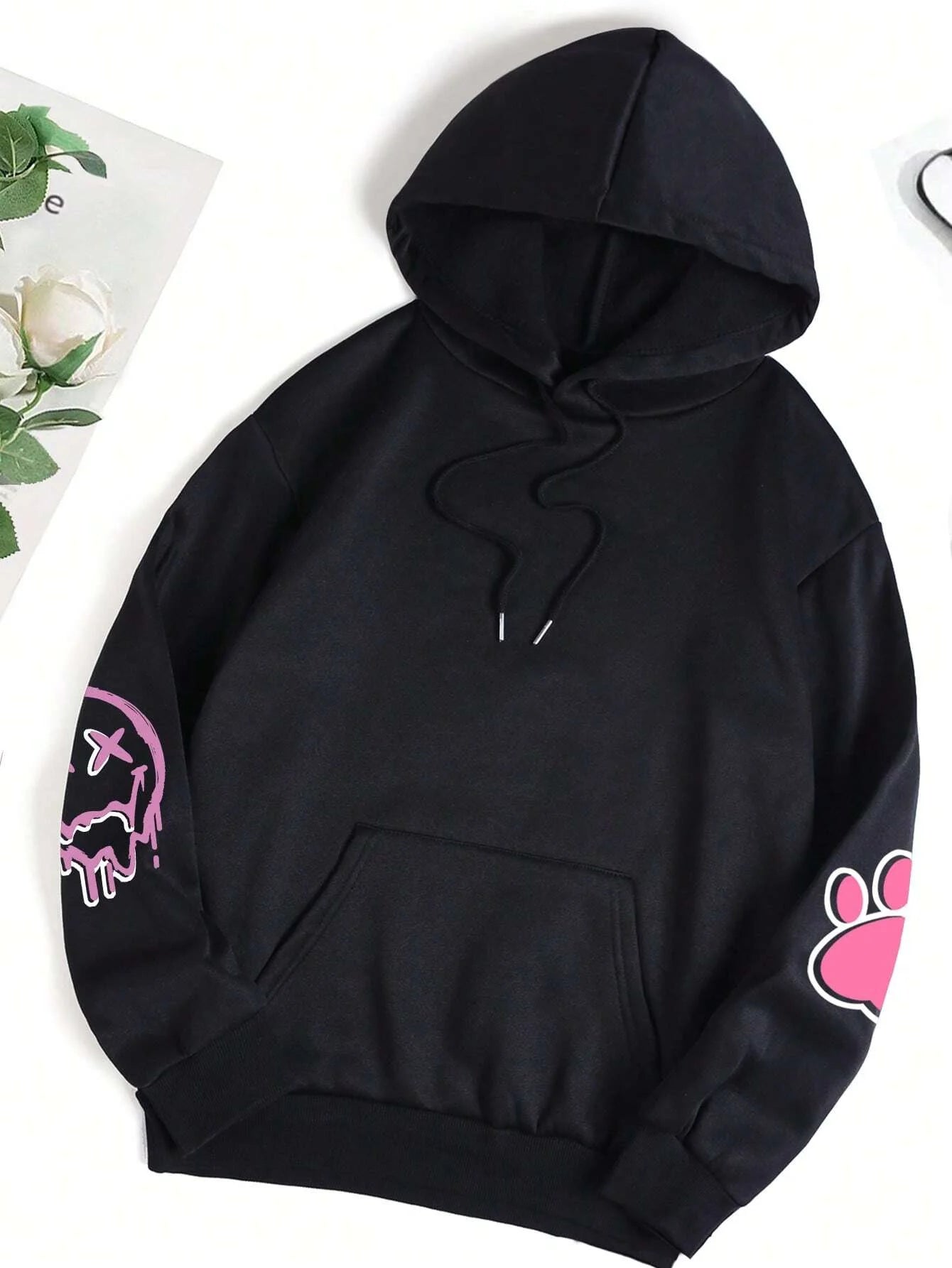 Oversized Hip Hop Print Hoodie