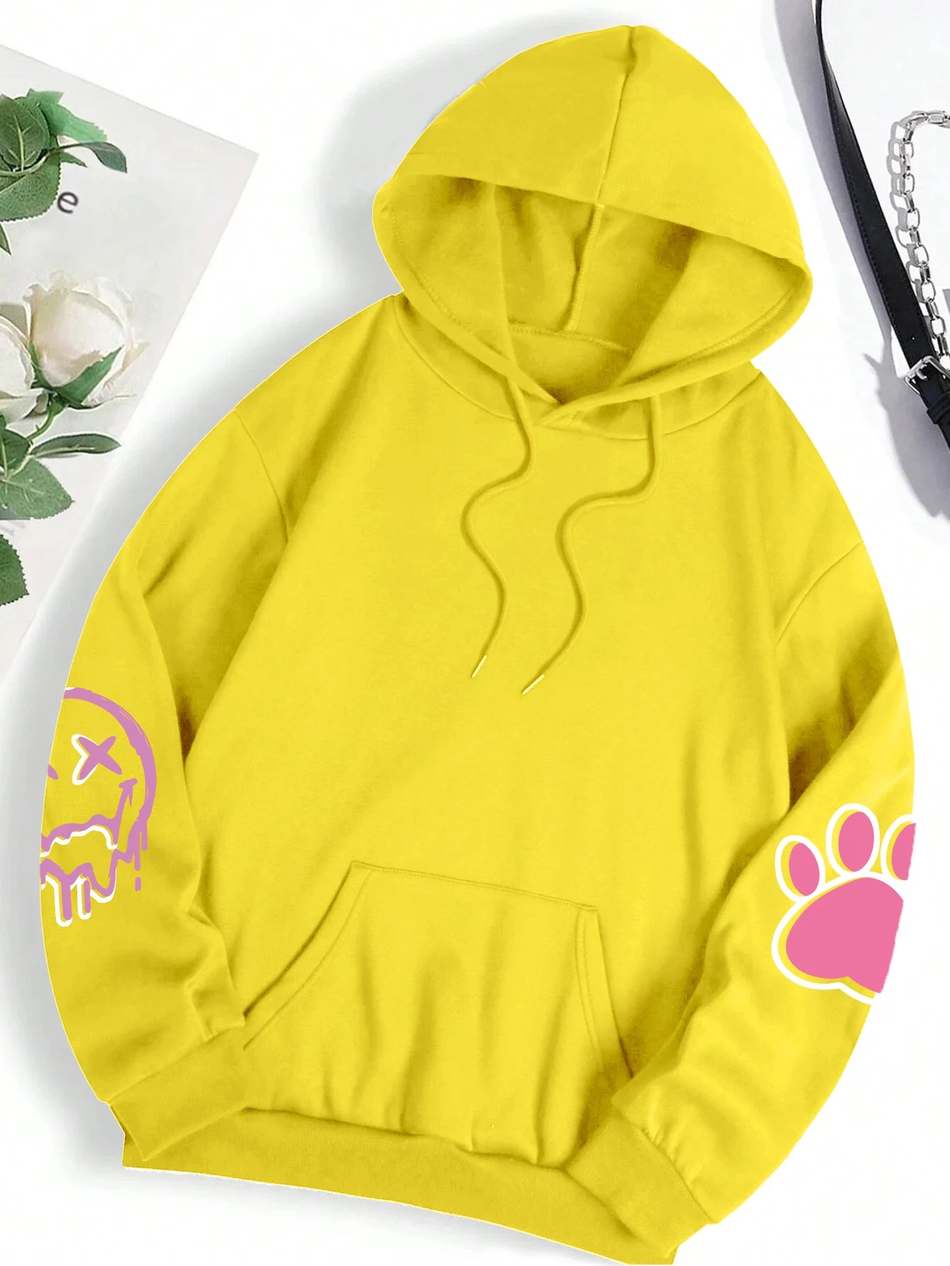 Oversized Hip Hop Print Hoodie