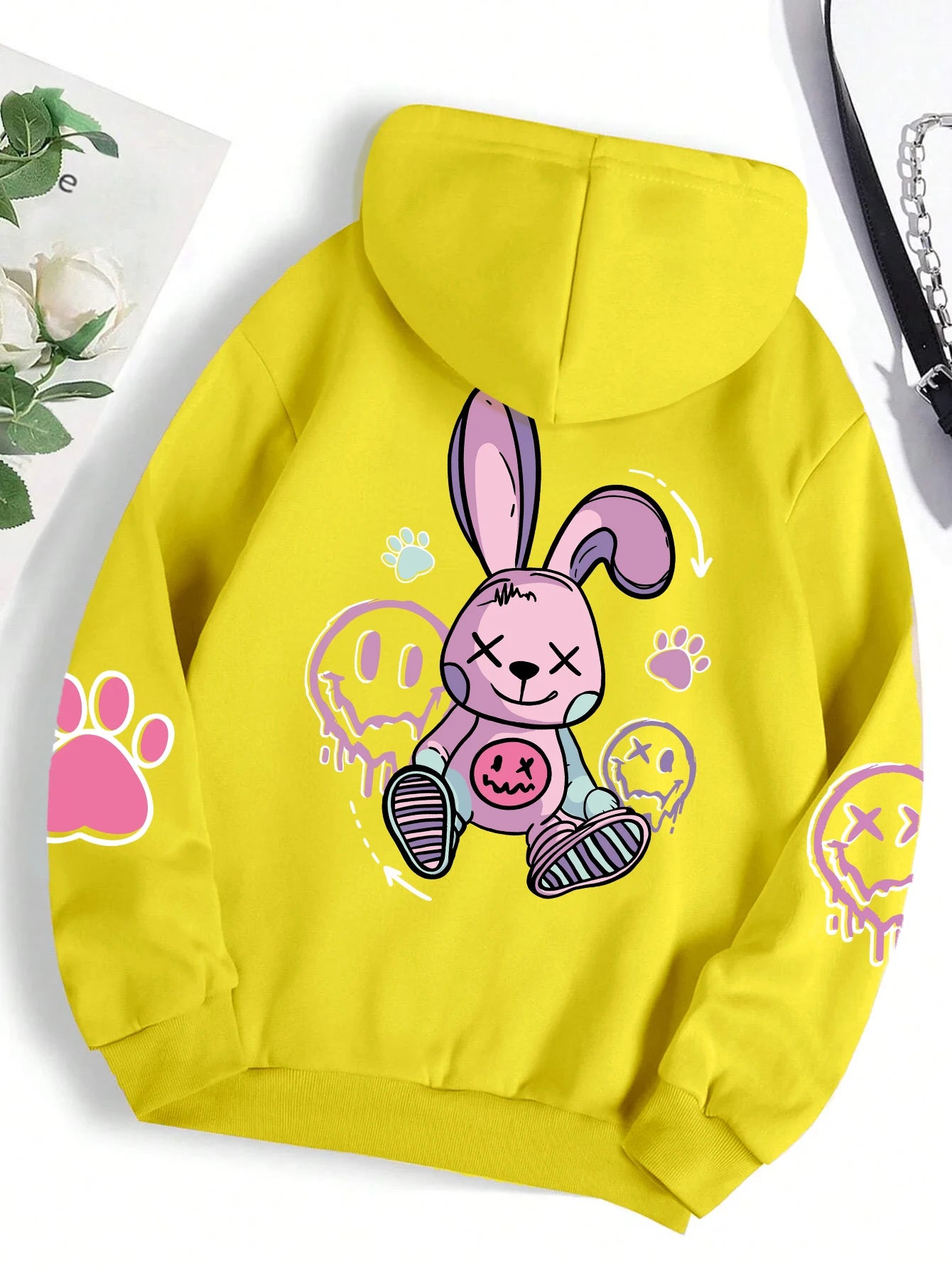 Oversized Hip Hop Print Hoodie