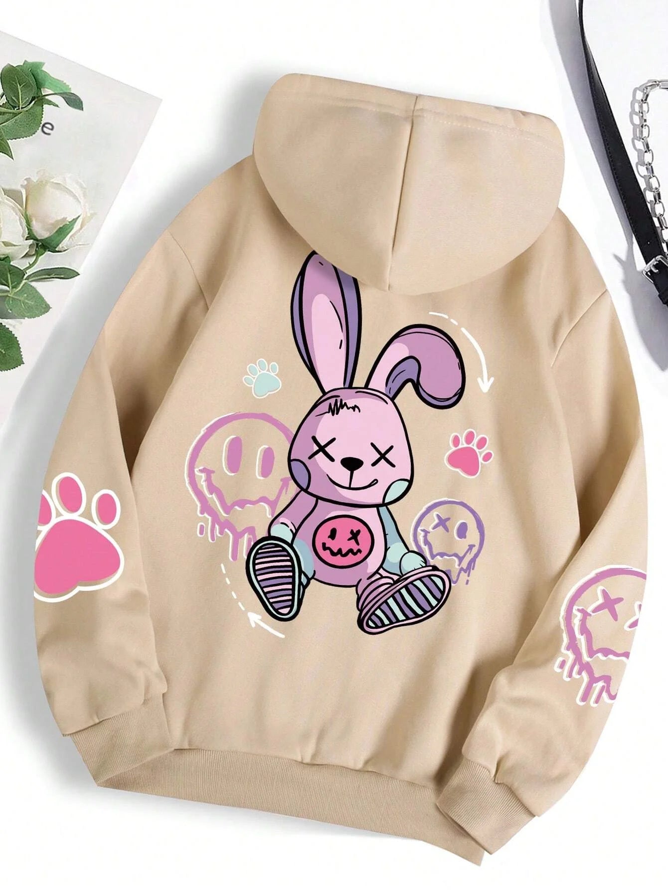 Oversized Hip Hop Print Hoodie