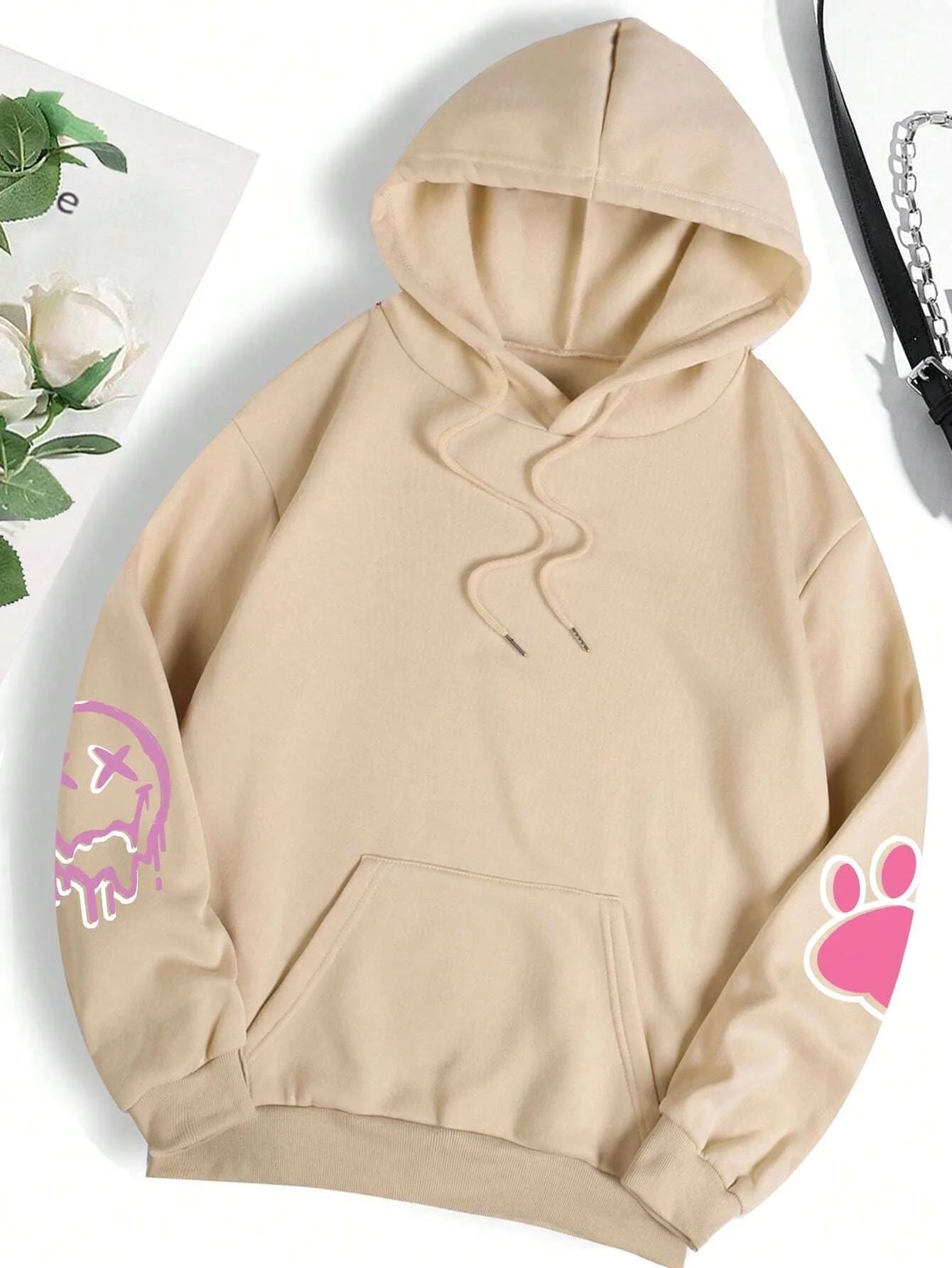 Oversized Hip Hop Print Hoodie