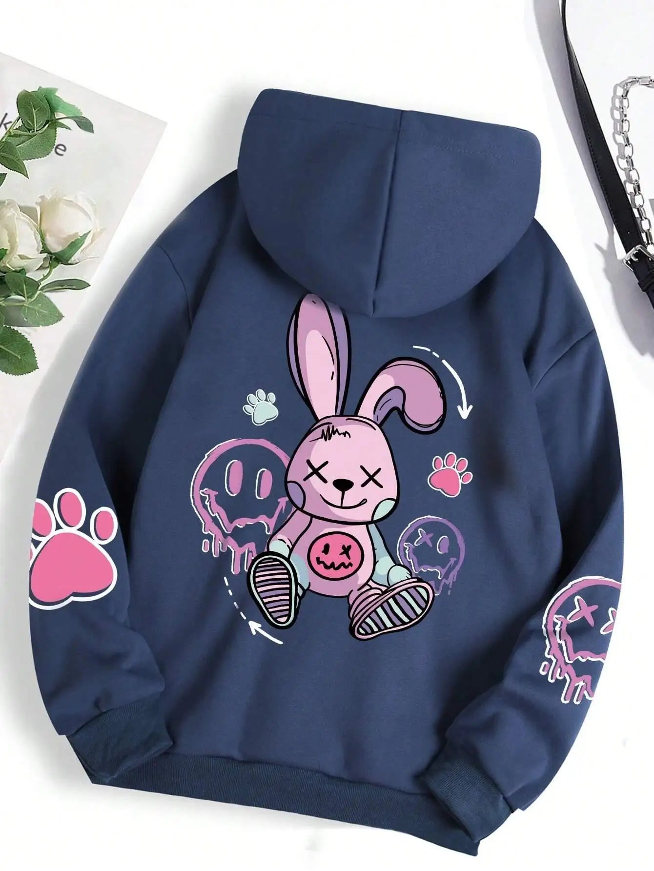 Oversized Hip Hop Print Hoodie