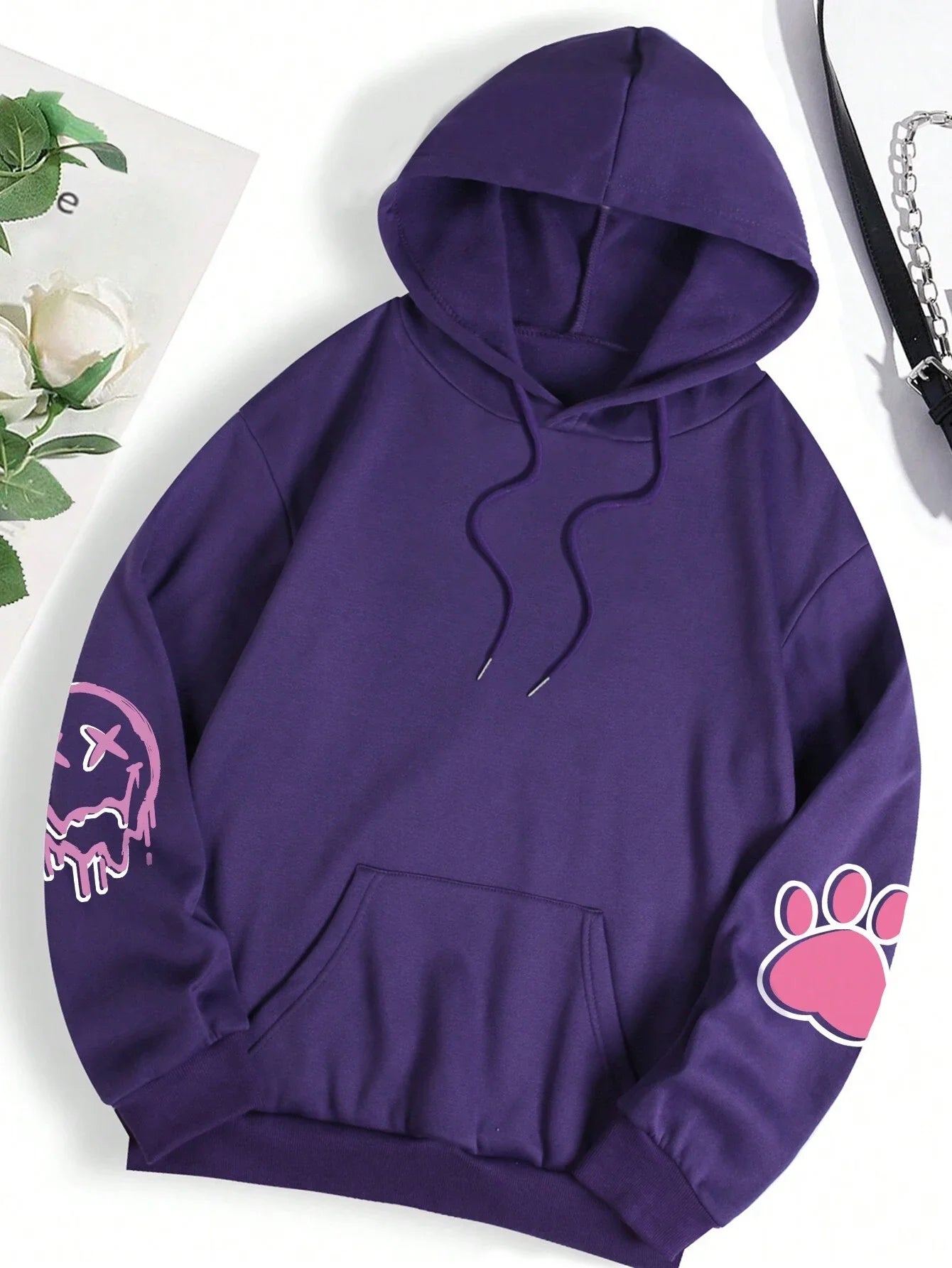 Oversized Hip Hop Print Hoodie