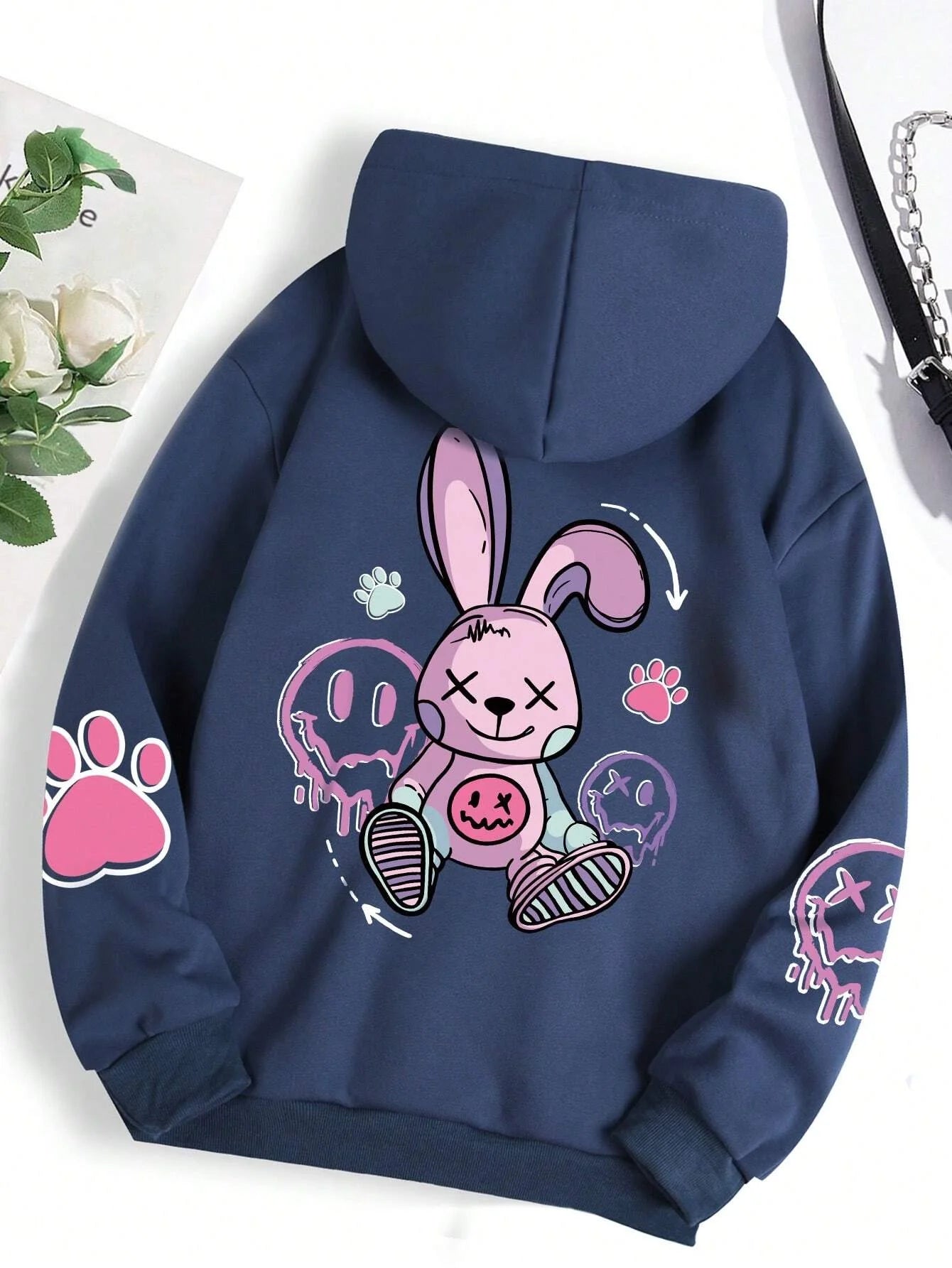 Oversized Hip Hop Print Hoodie