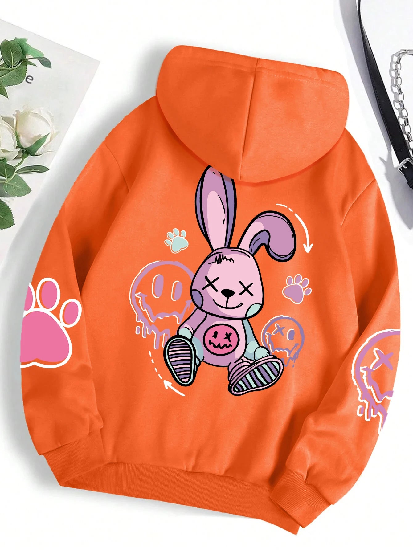 Oversized Hip Hop Print Hoodie
