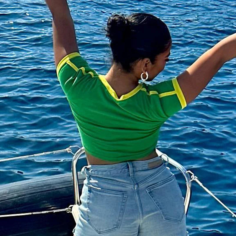 Retro Brazil Crop Tee