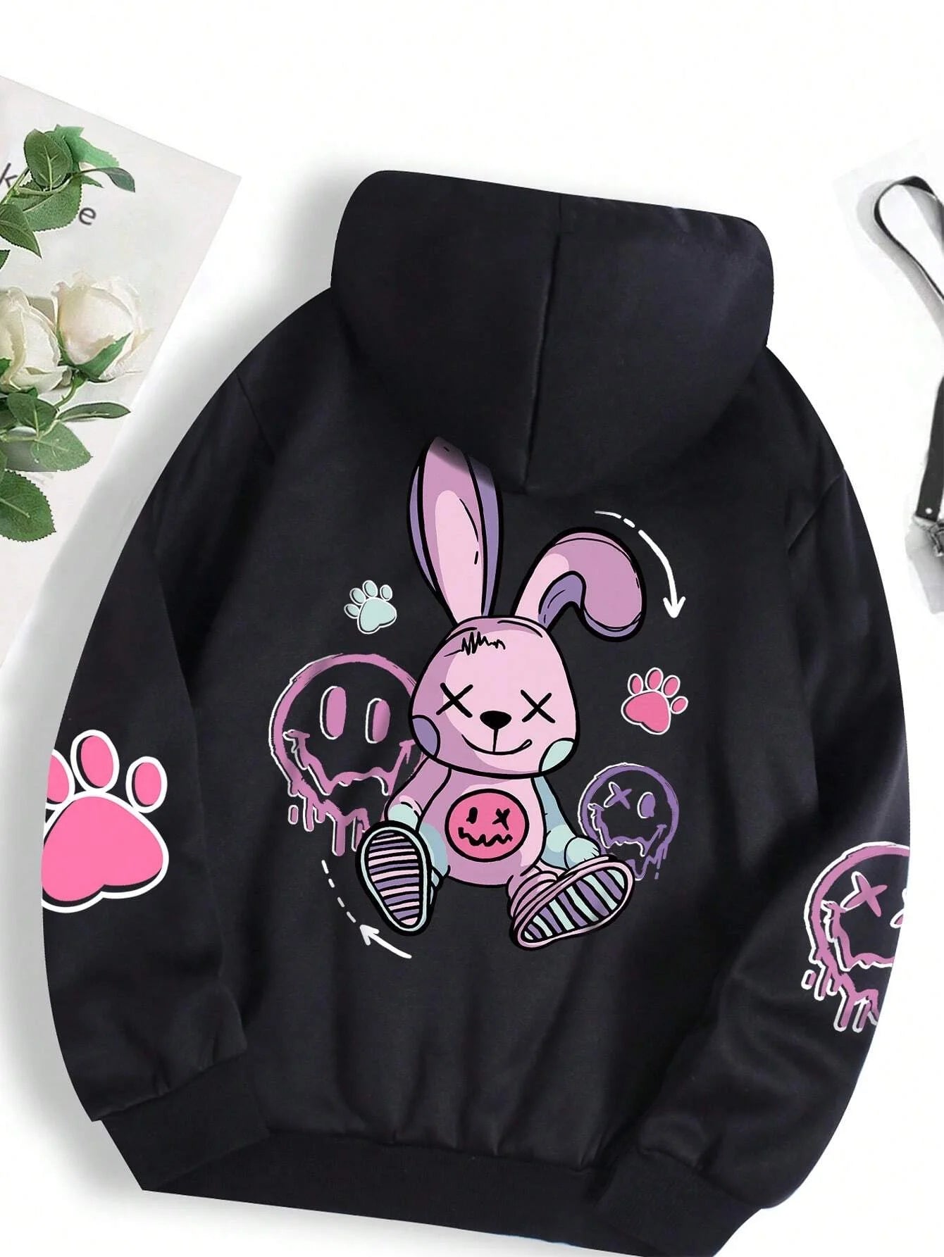 Oversized Hip Hop Print Hoodie