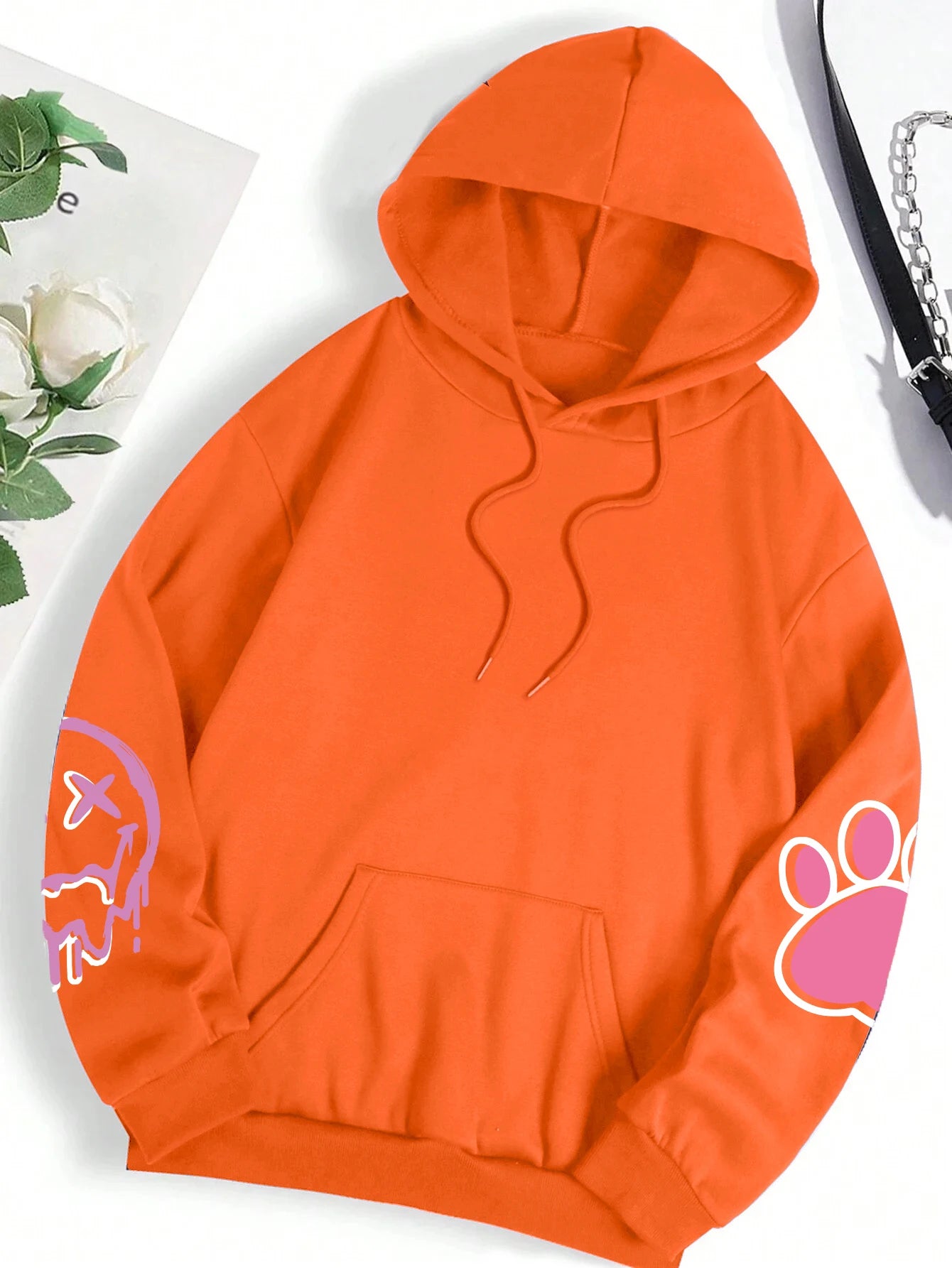 Oversized Hip Hop Print Hoodie