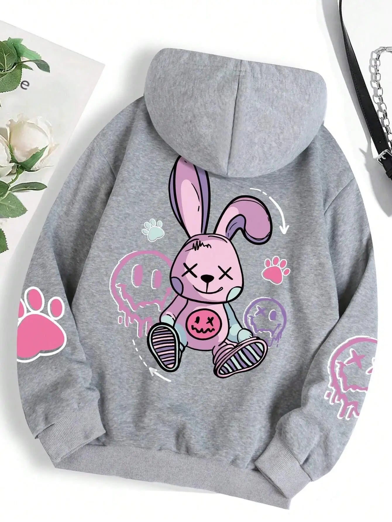 Oversized Hip Hop Print Hoodie