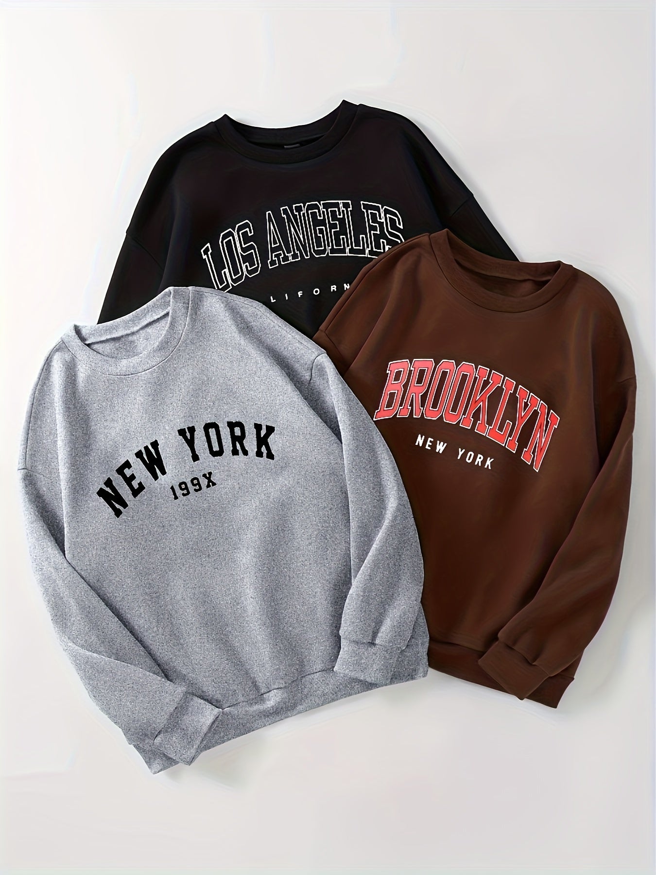 3-Pack Graphic Crewneck Sweatshirts