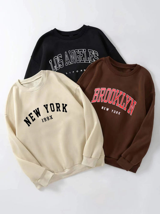 3-Pack Graphic Crewneck Sweatshirts