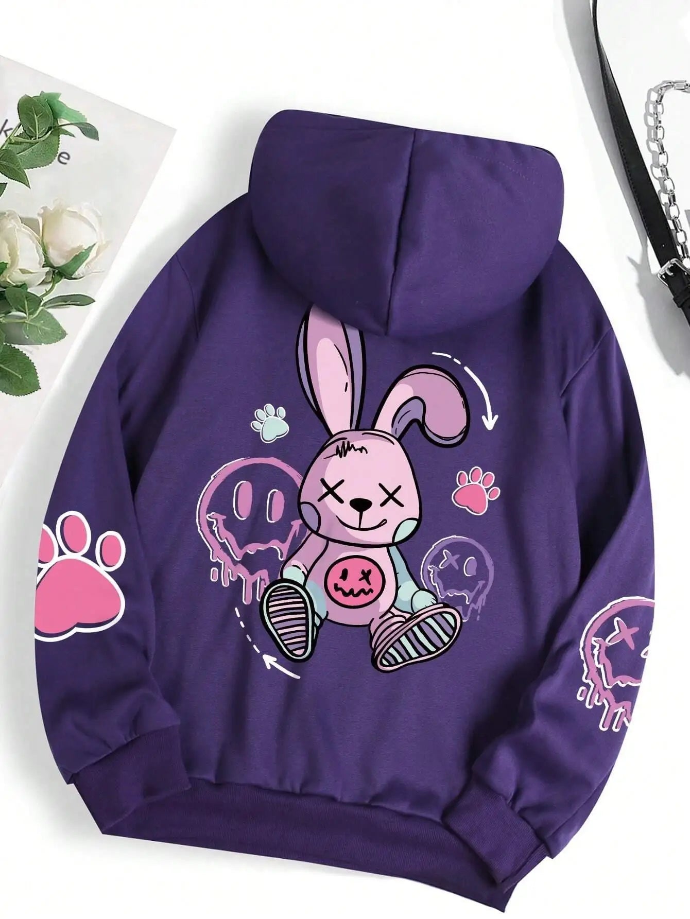 Oversized Hip Hop Print Hoodie