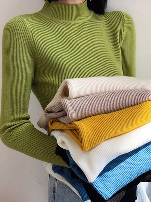 Chic Knit Mock Neck Sweater